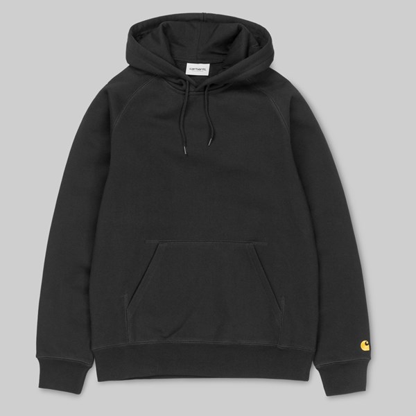 CARHARTT CHASE HOODED SWEAT BLACK GOLD 